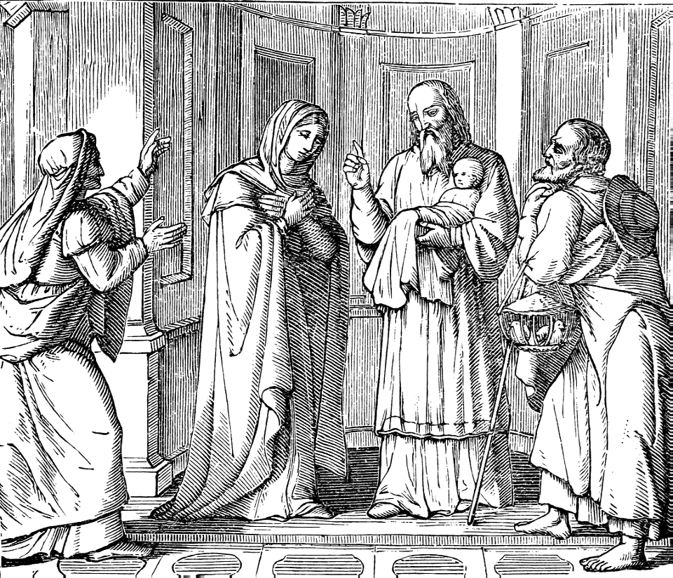 04 Jesus is presented in the Temple (Simeon and Anna) - Free Stock ...