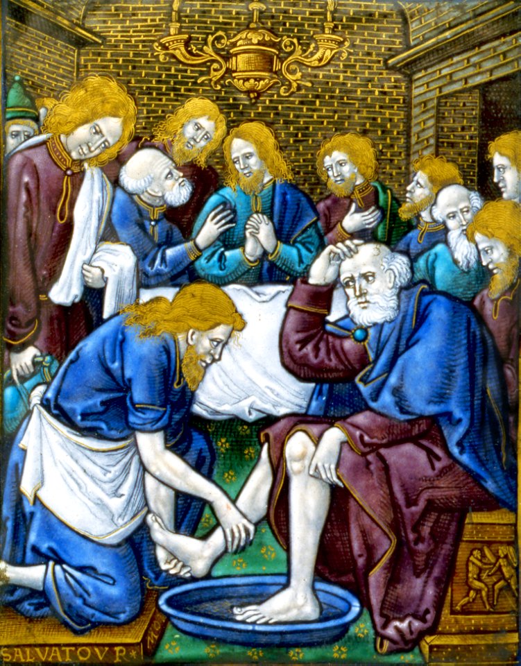 056 Plaque with Scene of Christ Washing the Feet of Peter (Reymond 1540)