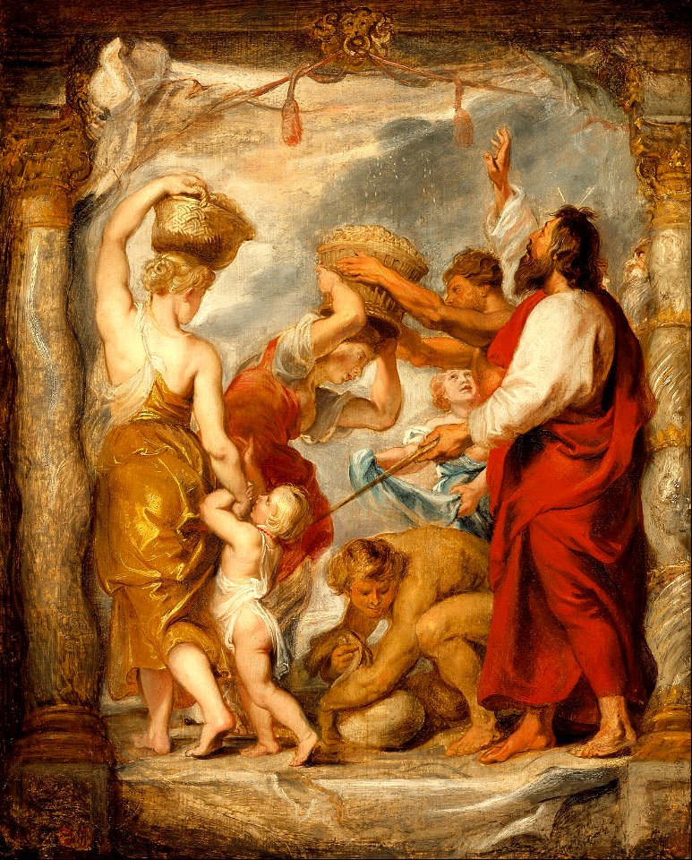 077 The Israelites Gathering Manna in the Desert (Rubens 1627)