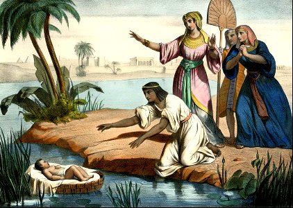 16 Moses is found floating in a Basket by Pharaohs Daughter