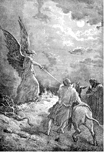 030 Numbers 22 v31 An Angel stands in the path of Balaam