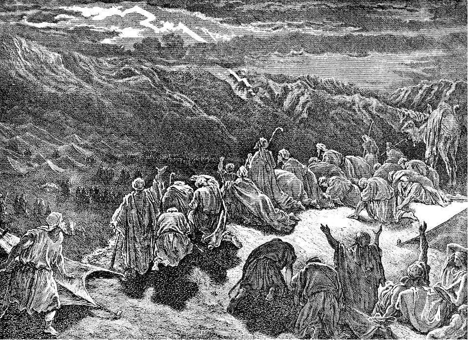 026 Exodus 19 v16 God appears on Sinai - Free Stock Illustrations ...