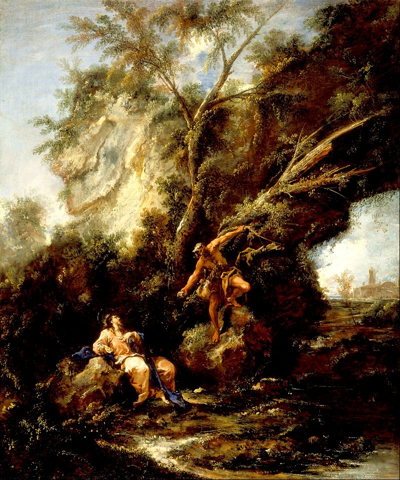 058 Landscape with the Temptation of Christ (Magnasco 1715)