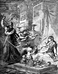 124 Haman pleads with Esther