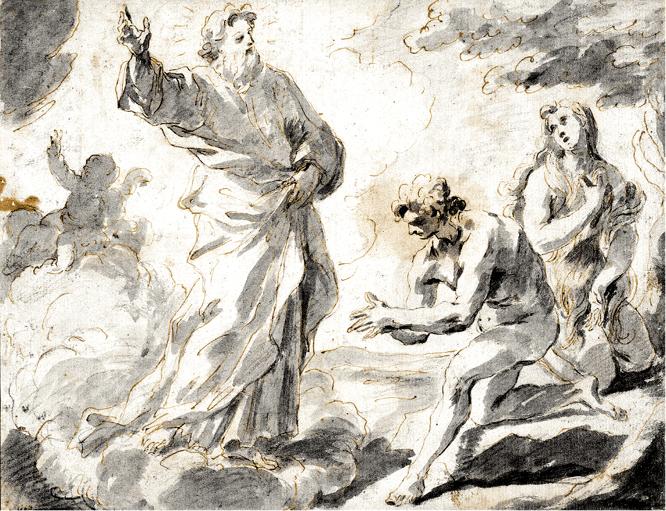 024 God Expelling Adam and Eve (Ghezzi 1698)