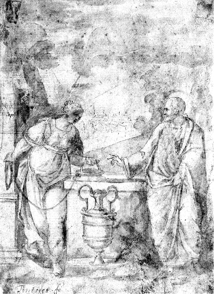 035 Christ and the Woman of Samaria at the Well (16th c)