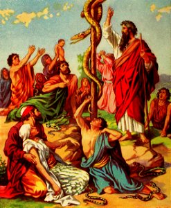 13 Numbers 21 v04-09 Moses points to the Brazen Serpent for Healing