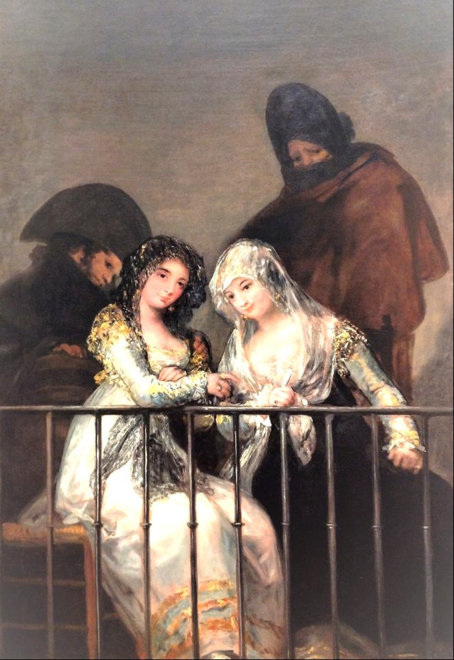 Majas on a balcony - Francisco de Goya
