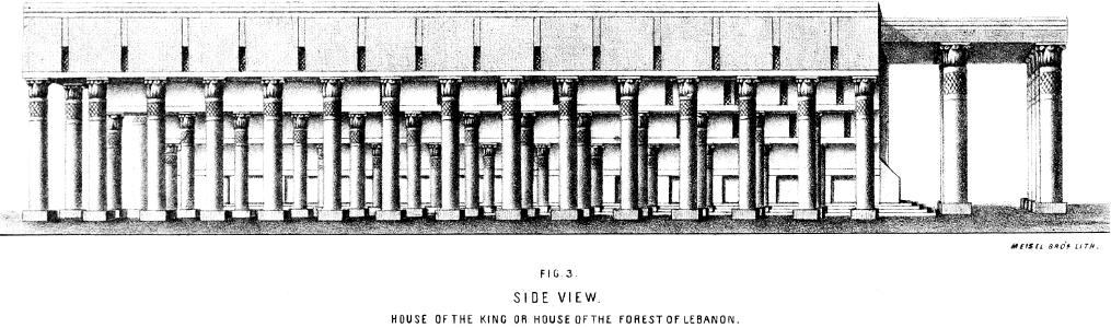 24 Side View of the House of the King, or House of the Forest of Lebanon