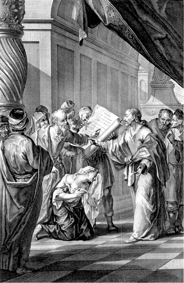 42 John 08 v03-05 The Woman taken in Adultery