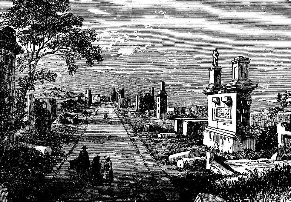 The Appian Way as it nears the city of Rome