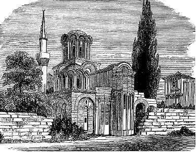 Early Christian Church at Thessalonica. Free illustration for personal and commercial use.