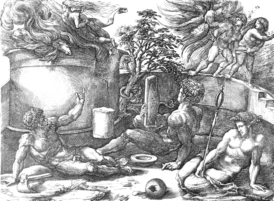 028 Cain Watching his Sacrifice in Flames (Italy 1535)