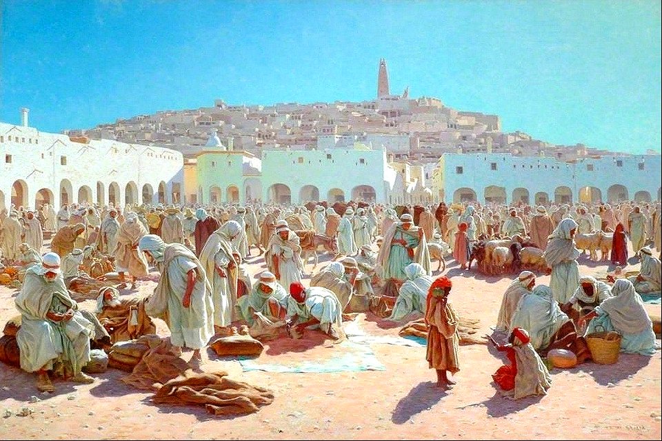 African bazaar scene - Thomas Frederick Mason Sheard