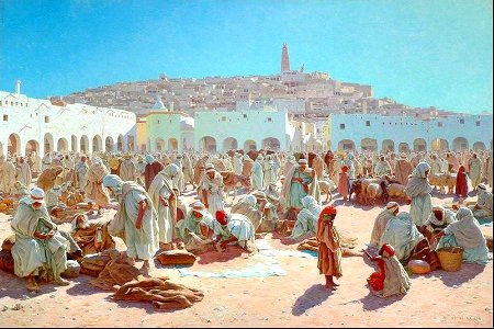 African bazaar scene - Thomas Frederick Mason Sheard