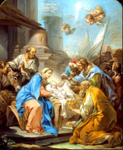 039 The Adoration of the Magi (Vanloo 1760). Free illustration for personal and commercial use.