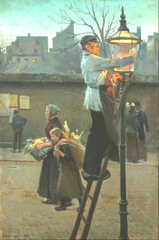 The lamplighter - Erik Ludvig Henningsen
