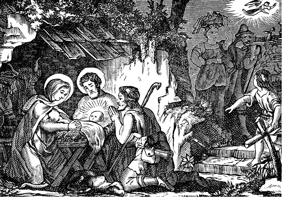 shepherds at the manger