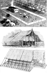 01 Tabernacle in the Wilderness - Three Depictions (Conventional, Fergussons Restoration, Tabernac