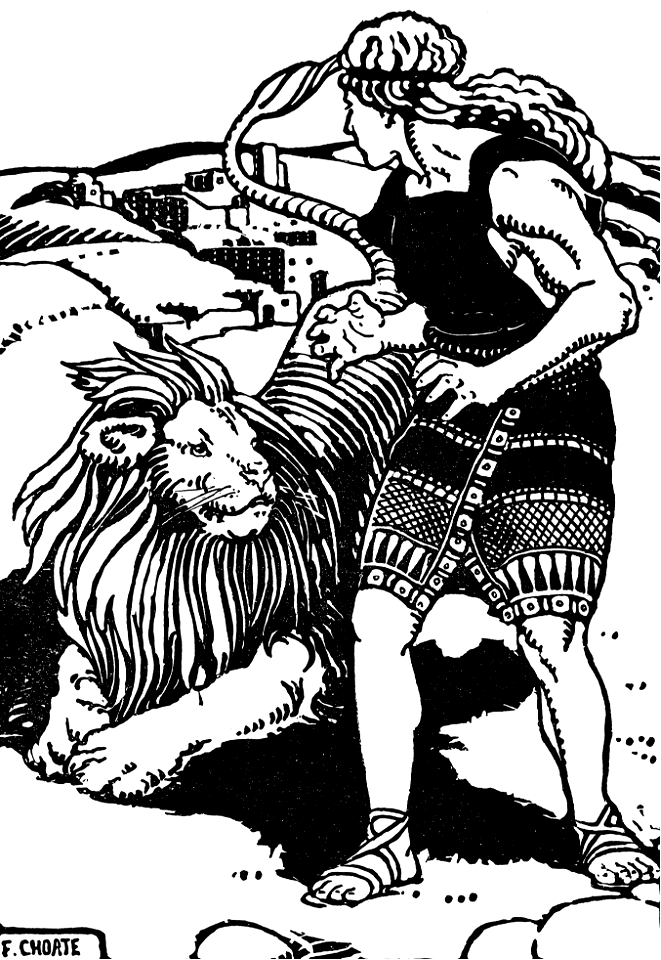 09 Samson fights a Lion