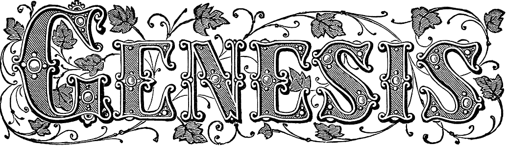 01 Decorated Title - Genesis. Free illustration for personal and commercial use.