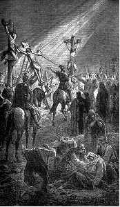 05 The Crucifixion - the Cross is raised into place