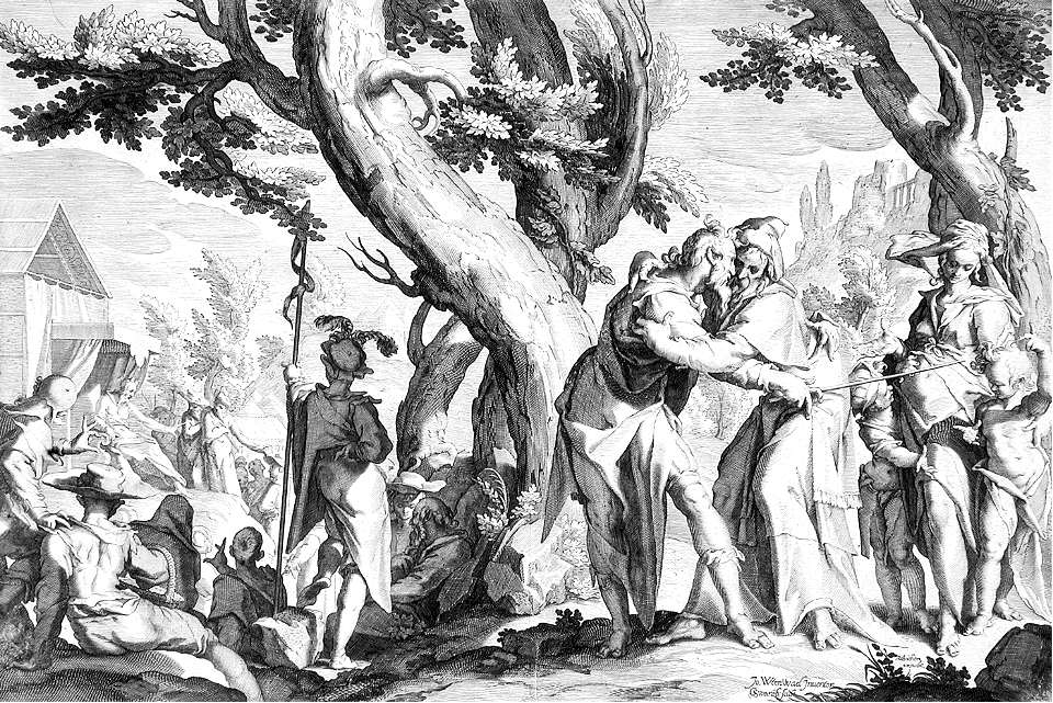 078 Meeting of Moses and Jethro (van Swanenburg 1607)