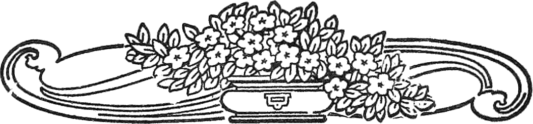 Ornament - Vase of Flowers with Flourish