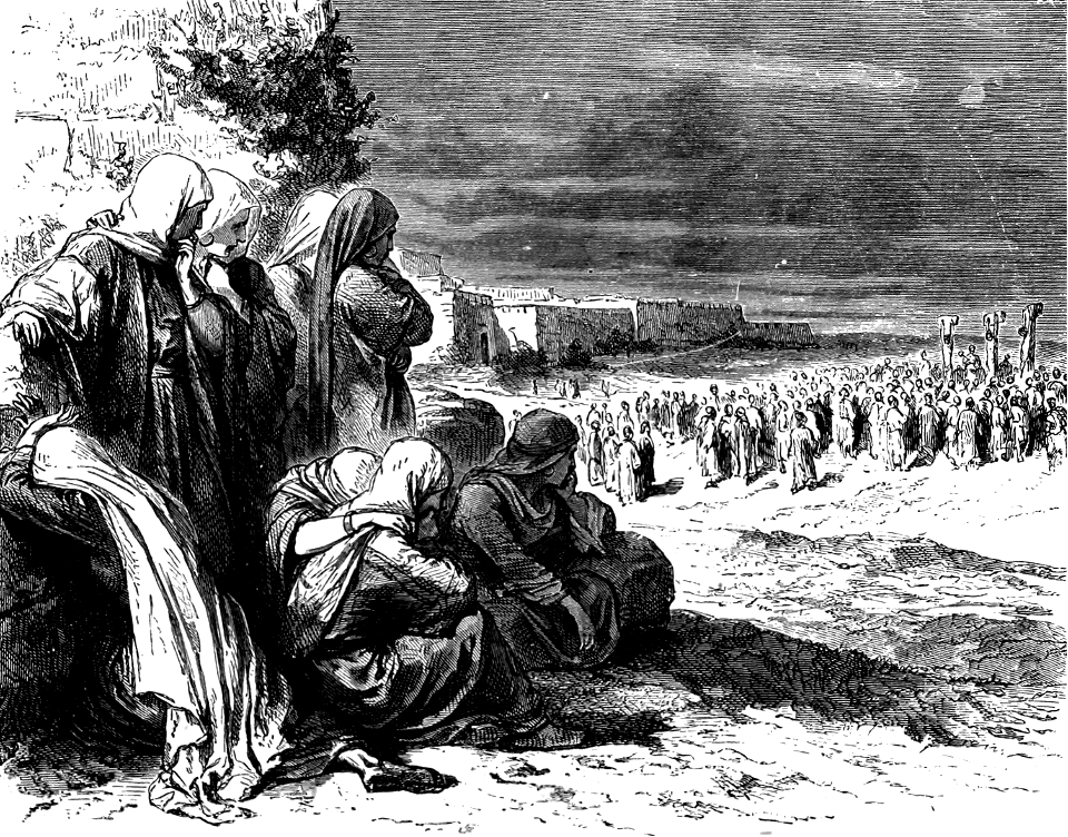52 The Women watch the Crucifixion from a distance