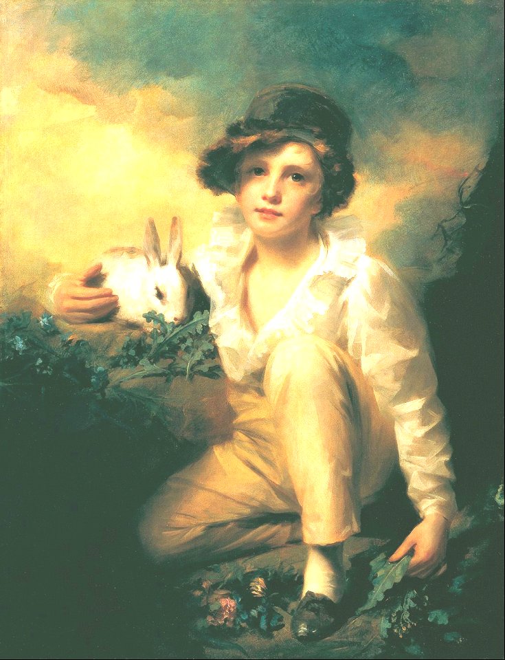 Boy and his rabbit - Henry Raeburn