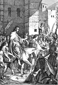 13 Luke 19 v42 - The Triumphal Entry. Free illustration for personal and commercial use.