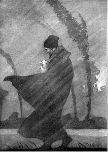 11 The Shepherd rescuing the Lamb in a dark storm