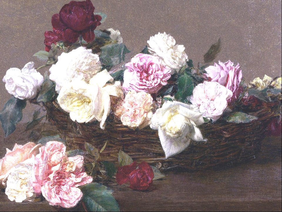 A basket of roses - Henri Fantin-Latour