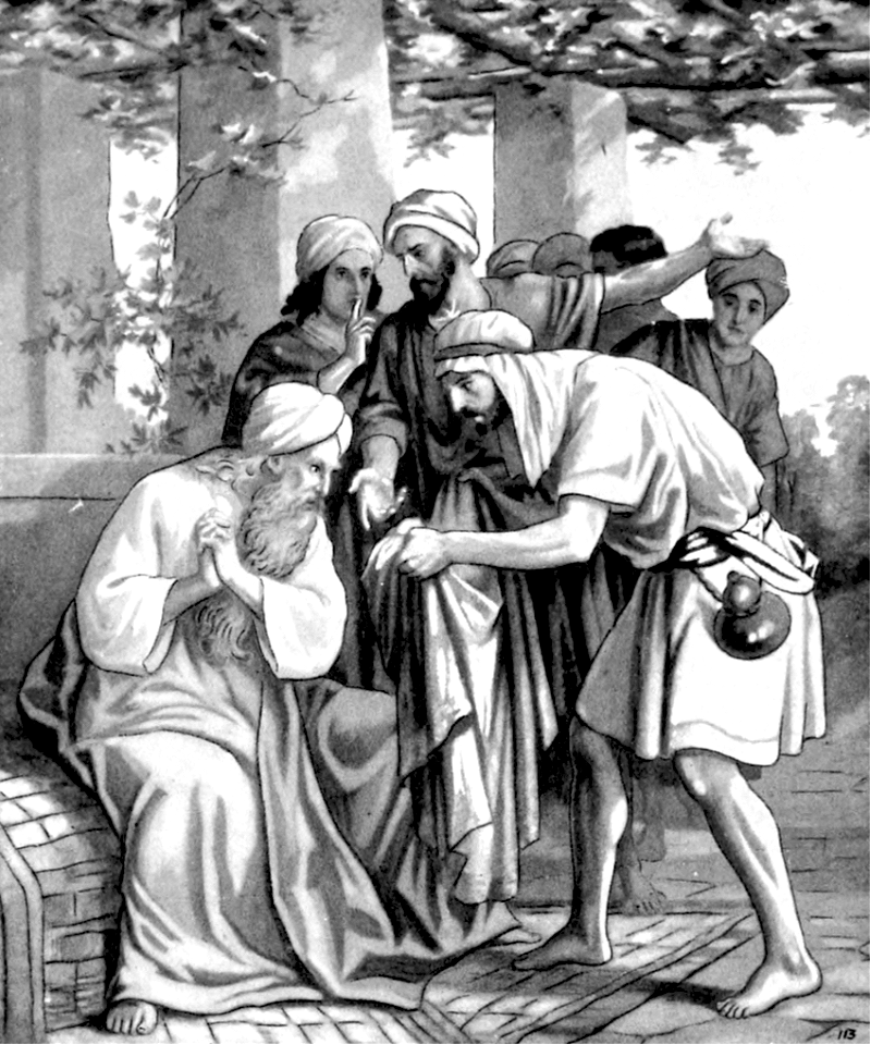 04 Jacobs Sons show Josephs Coat to him, pretending that Joseph was killed by a wild Animal