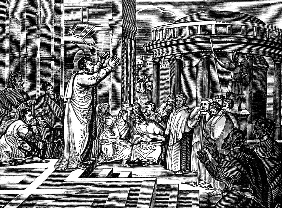 24 Acts 17 v22-23 Paul preaching at Athens