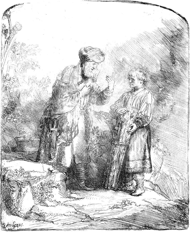 042 Abraham and Isaac (Rembrandt 1645)