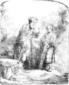 042 Abraham and Isaac (Rembrandt 1645)