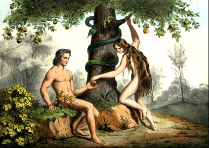 02 Eve offers the Forbidden Fruit to Adam
