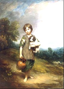 Cottage girl with dog and pitcher -Thomas Gainsborough