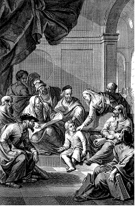 12 Luke 02 v40 Jesus sitting in the midst of the Doctors