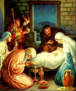 03 The Wise Men offer Gifts to the Christ Child (color)