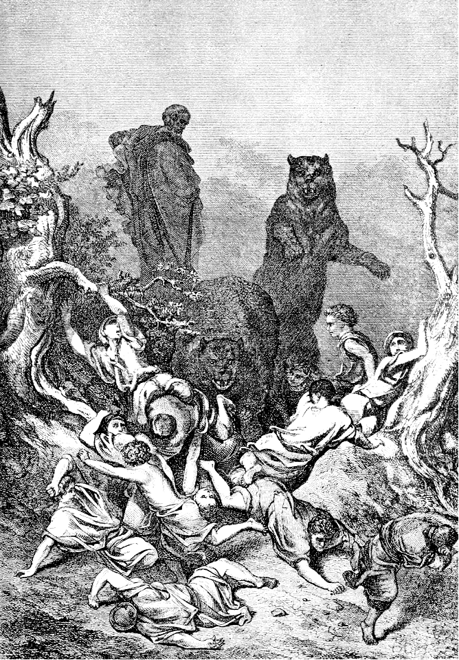078 2 Kings 02 v24 Elisha curses the Children of Bethel - Bears tear them
