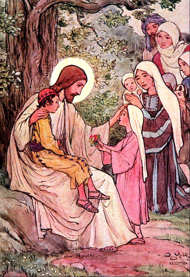 06 Jesus blessing little Children (color)
