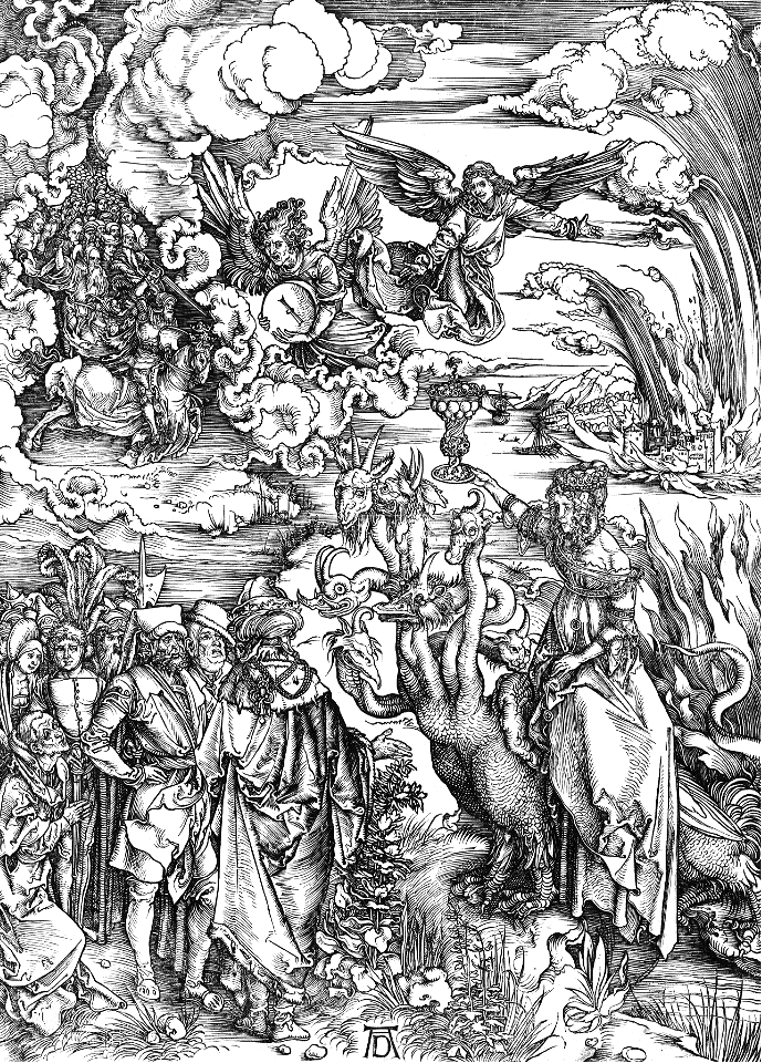 218 The Babylonian Whore from the Apocalypse (Dürer 1496)