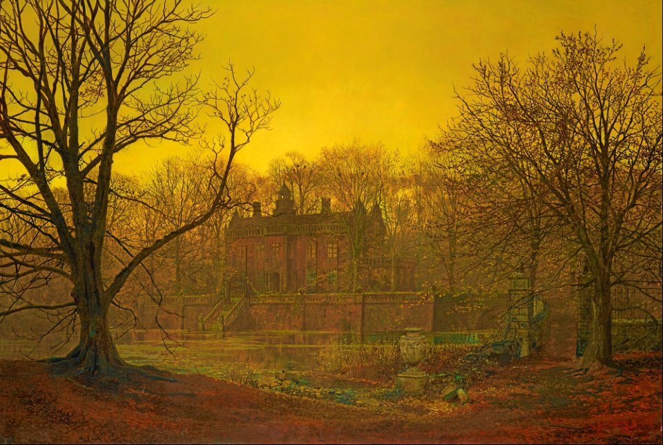 Knostrop Hall, early morning - John Atkinson Grimshaw
