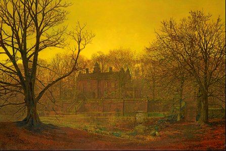 Knostrop Hall, early morning - John Atkinson Grimshaw