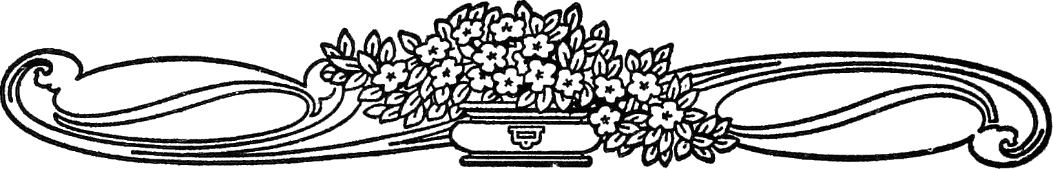 Ornament - Container with Flowers and Flourishes