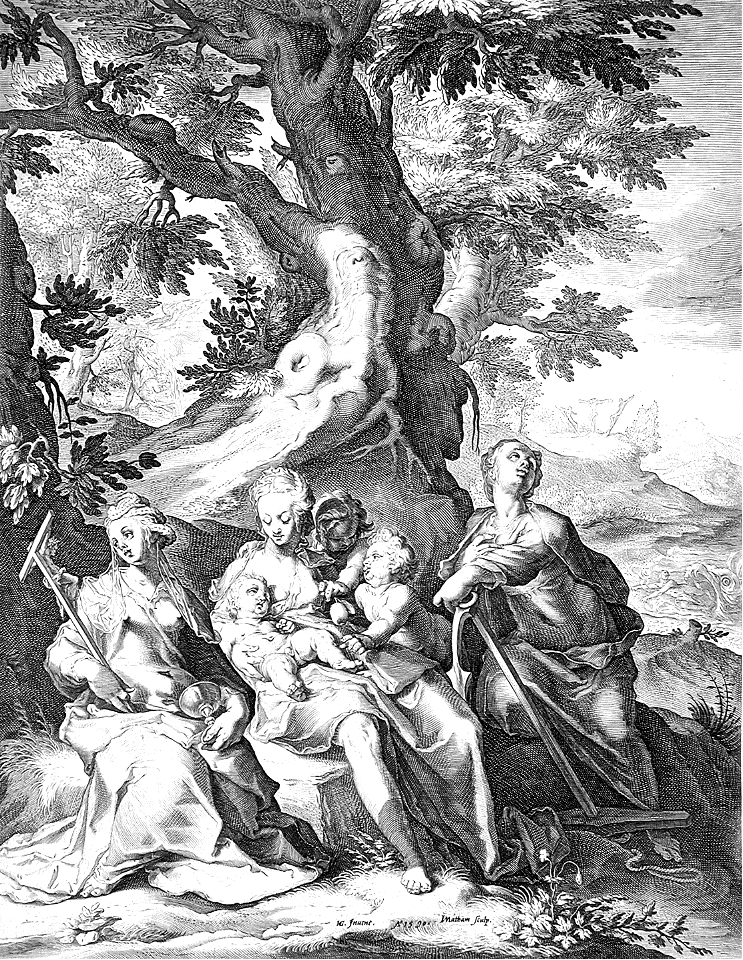 Faith, Hope, and Charity (Matham 1590)