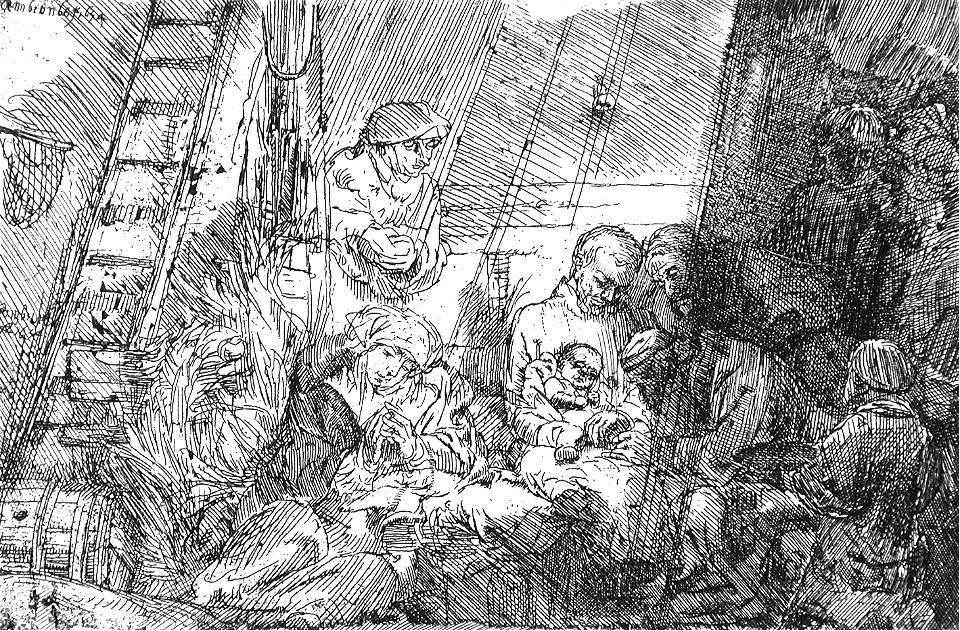 016 The Circumcision in the Stable (Rembrandt 1654)