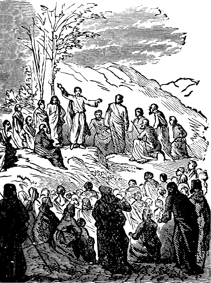 06 Matthew 05 Sermon On The Mount Free Stock Illustrations Creazilla 9277